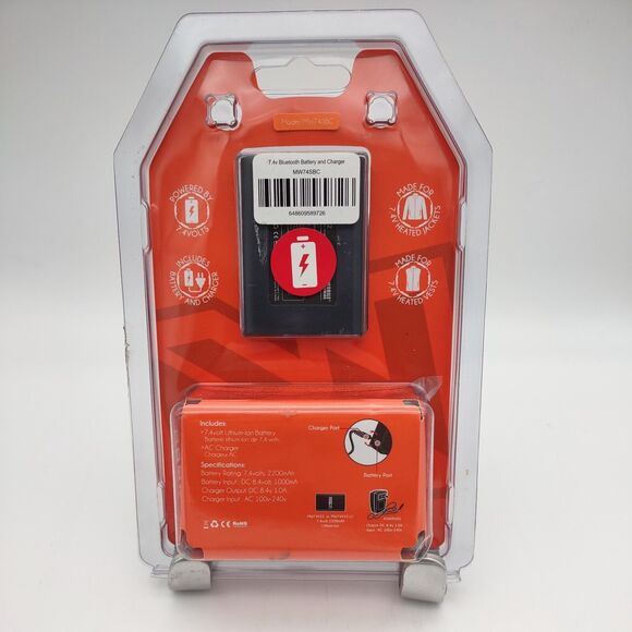 NEW Mobile Warming 7.4V 2250Mah Black USB Clamshell Battery and Cable Set - Picture 2 of 3